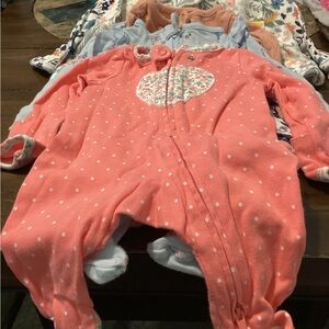 Pink Polka Dot Footies One Piece